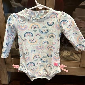 Ruffle butts long sleeve swimsuit